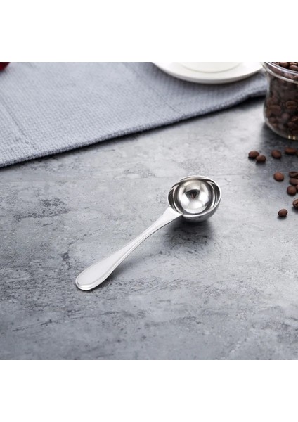 01 15ML Tarzı 15G Paslanmaz Çelik Fasulye Kaşığı Kahve Kaşığı Entegre Kahve Tozu Ölçme Standart Kaşık Kahve Makinesi Bar Aksesuarı (Yurt Dışından)