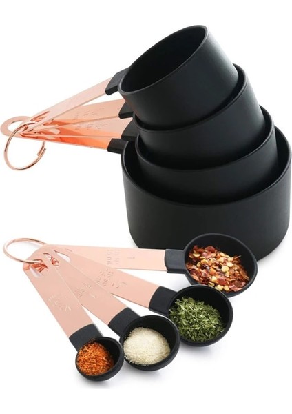 Ordu Yeşili Tarzı Çok Amaçlı Ölçme Kaşık Bardak Alet Takımı Pişirme Aksesuarları Paslanmaz Çelik Saplı Mutfak Aletleri Gül Altın (Yurt Dışından) fırsatları