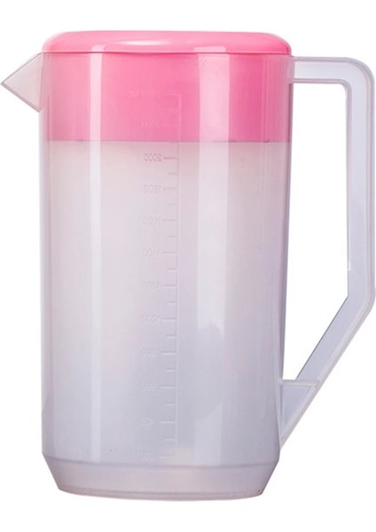 2400ML Tarzı 1 Adet Ölçme Su Isıtıcısı Ölçekli Içecek Saklama Kabı Kapaklı Isıya Dayanıklı Soğuk Su Sürahisi Plastik Suyu Sürahi L (Yurt Dışından)