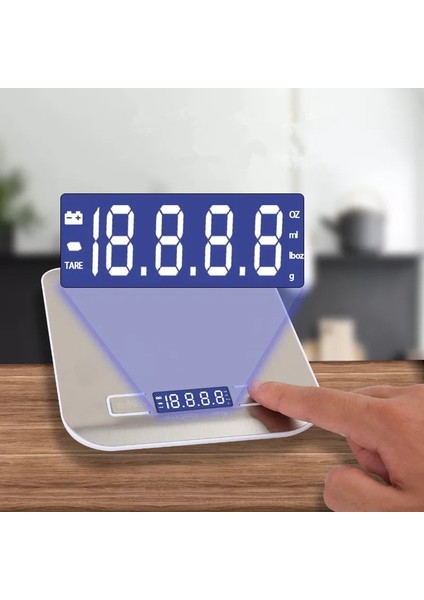 Beyaz Stil kg Mutfak Terazisi Dijital Ekran LCD Elektronik Terazi Gıda Tartı Tartı Kahve Paslanmaz Çelik Mutfak Aksesuarları (Yurt Dışından) fırsatları