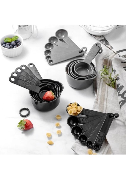 Siyah-6 Adet Kaşık Stili Plastik Olecranon Ölçme Fincan Ölçme Kaşığı Set Ece Dereceli Ölçme Kaşığı Set Ev Pişirme Araçları Mutfak S (Yurt Dışından) fırsatları