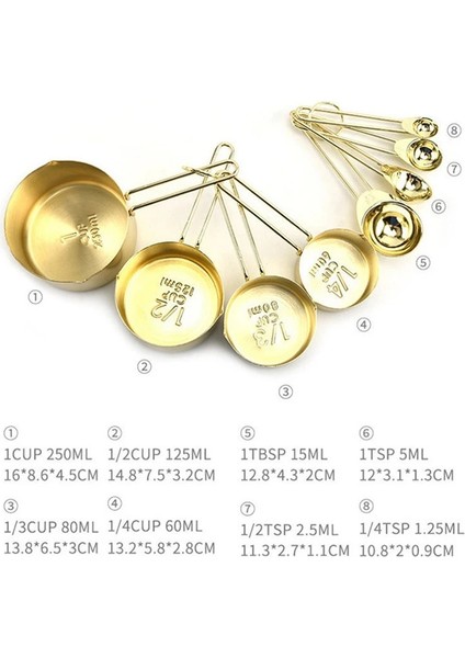 4 Adet Küçük Gül Altın Stili Gül Altın Paslanmaz Çelik Ölçme Kaşık Seti Çay Kahve Unu Sıvı Ölçme Aracı Pişirme Pişirme Mutfak Aksesuarları Alet (Yurt Dışından) fırsatları