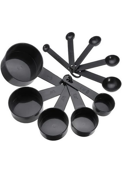 Plastik Stil Adet Ölçme Kaşığı Seti Mutfak Gereçleri Pişirme ve Pişirme Aletleri Paslanmaz Çelik Ölçme Kaşığı Ölçekli Gül Altın (Yurt Dışından)