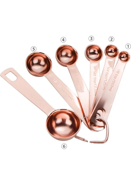 Plastik Stil Adet Ölçme Kaşığı Seti Mutfak Gereçleri Pişirme ve Pişirme Aletleri Paslanmaz Çelik Ölçme Kaşığı Ölçekli Gül Altın (Yurt Dışından) modelleri