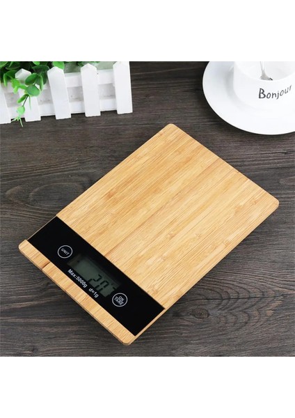 Sarı Stil LCD Elektronik Teraziler Bambu Dijital Çok Fonksiyonlu Gıda Mutfak Terazisi LED Ekran Elektrikli Mutfak Tartı Gıda Ölçeği (Yurt Dışından)