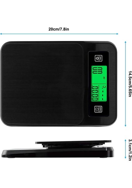 Siyah Stil Çoklu Mutfak Terazisi Akıllı Elektronik Dijital Kahve Tartı, Zamanlayıcı Sıcaklık Probu ile Mutfak Için Yüksek Hassasiyetli LED Ekran (Yurt Dışından) modelleri