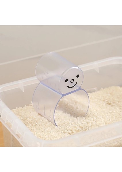 Kardan Adam Stili Yeni Pirinç Ölçme Fincan Şeffaf Plastik Elektrikli Ocak Pirinç Ocak Yedek Bardak Pirinç Fincan Mutfak Malzemeleri Pirinç Kaşığı Çerez (Yurt Dışından)