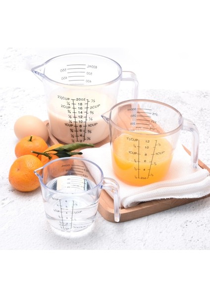 M Tarzı Şeffaf Plastik Ölçme Fincan Ölçekli Ölçüm Istiflenebilir Un Şeker Su Ölçüsü Sürahi Mutfak Pişirme Pişirme Aracı (Yurt Dışından) fiyatları