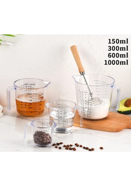 M Tarzı Şeffaf Plastik Ölçme Fincan Ölçekli Ölçüm Istiflenebilir Un Şeker Su Ölçüsü Sürahi Mutfak Pişirme Pişirme Aracı (Yurt Dışından) modelleri