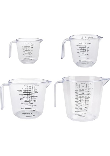 M Tarzı Şeffaf Plastik Ölçme Fincan Ölçekli Ölçüm Istiflenebilir Un Şeker Su Ölçüsü Sürahi Mutfak Pişirme Pişirme Aracı (Yurt Dışından) indirimleri