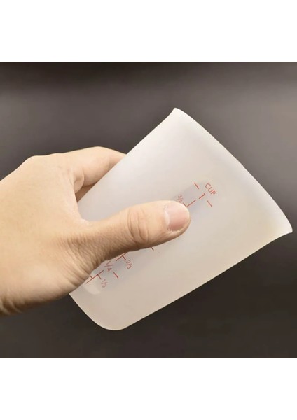 Pembe Tarzı Görsel Pişirme Aksesuarları Çift Ölçekli 250ML Ölçme Fincan Silikon Yarı Geçirgen Gıda Sınıfı Mutfak Ölçme Aletleri (Yurt Dışından) modelleri