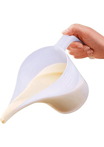 Ipucu Ağız Plastik Ölçme Sürahi Fincan Dereceli Yüzey Pişirme Mutfak Fırın Sıvı Ölçü Konteyner Pişirme Araçları # T1P (Yurt Dışından)