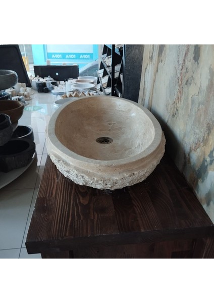 Traverten Dışı Dizayn Patlatma Elips Lavabo fırsatları