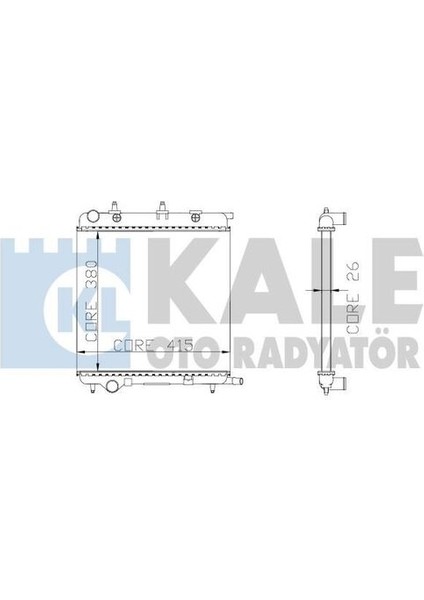 2066011AB Motor Radyatör C2 C3 I Iı Iıı C3 Pluriel 207 P1007 TU3A ET3J4 TU5JP4 1.4 1.4 16V 1.6 16V 02-Ölçü 380X388X26 1330.S1