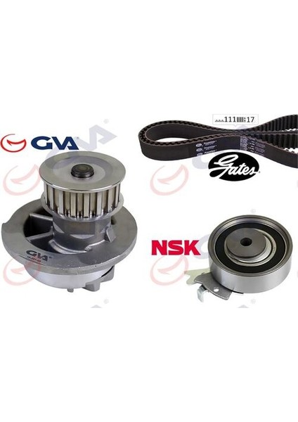 59WPK9004 Devirdaimlı Eksantrik Gergi Kiti 111X170 111 Diş Astra F-Corsa B 1.2-1.4-1.6 8V GD111H9.5P170 1606369