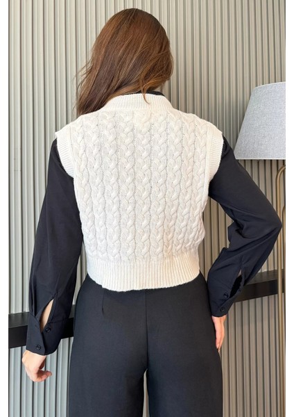 V Yaka Kadın Triko Süveter fiyatları