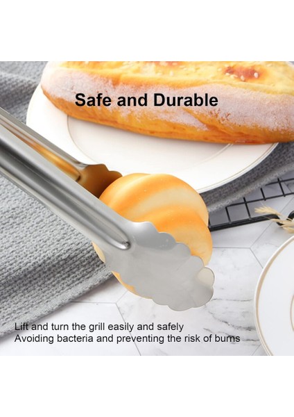 Silikon Saplı Servis Maşası Paslanmaz Kırmızı 30 cm indirimleri