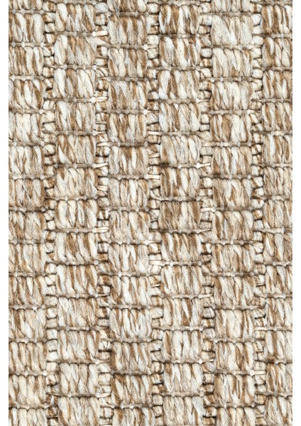 V5624 Bej Halı Kilim Salon Mutfak Koridor Yolluk Jüt Hasır Görünümlü Dokuma Makine Halı