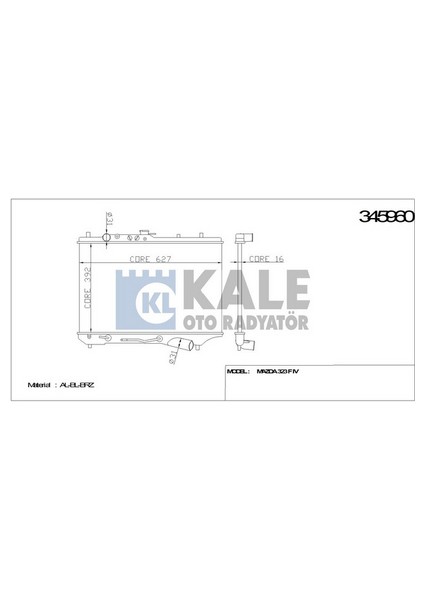 345960 Radyatör Al Pl Brz Mazda 323 F Iv B54715200A