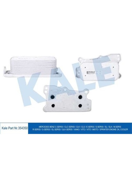 354350 Yağ Soğutucusu M272 W203 05-07 W204 07-14 C209 05-09 C219 06-10 W211 06-08 W212 09-13 W221 06-12 2721800410