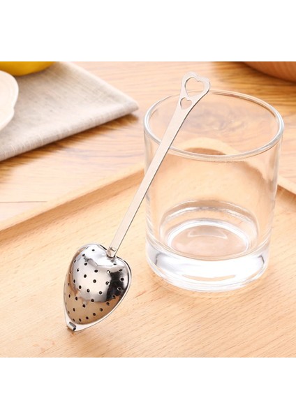 15X3CM Tarzı Yeni Mutfak Drinkware Kalp Şeklinde Paslanmaz Çelik Çay Demlik Kaşığı Süzgeç Dik Saplı Çay Filtresi (Yurt Dışından) fiyatları