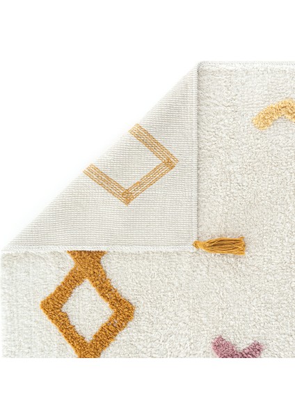 Cool Cotton Ccn 04 Multy Xw Makinede Yıkanabilir Kaymaz Taban Pamuk Dokuma Bebek Halı fırsatları
