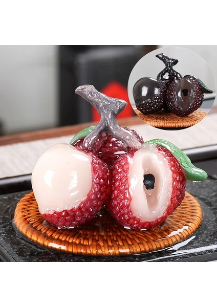 D2 8.9x7.3x6.7cm Stili Reçine Renk Değiştiren Çay Pet Kurbağa Heykelcik Heykeli Süsleme Butik Çay Masa Dekorasyon Ofis Masaüstü Şanslı Dekor El Sanatları (Yurt Dışından)