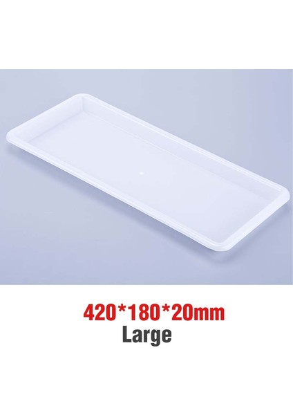 Büyük Stil Plastik Barbekü Yemek Tepsisi Çatal Bıçak Takımı Tepsisi Fonksiyonel Dayanıklı Güçlü Dikdörtgen Şekli Parçacık Kaymaz Yüzey Endüstriyel Donanım Tutun (Yurt Dışından)