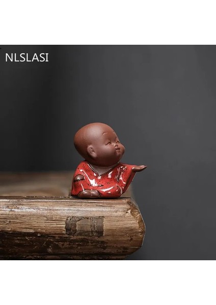 Ordu Yeşili Tarzı Nlslası1 Adet El Yapımı Mor Kil Güzel Buda Keşiş Heykelcik Süsleme Parmak Ucu Çay Çay Oyna Evcil Hayvanlar Butik Çay Masa El Sanatları (Yurt Dışından)