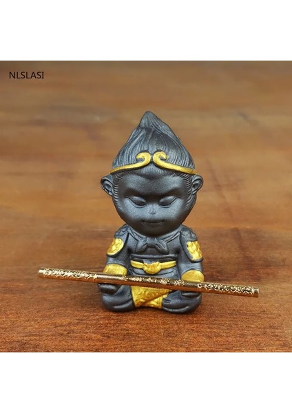 3.2x4.1cm Tarzı 1 Adet Mini Mor Kil Çay Pet Maymun Kral Heykelcik Araba Süsleme El Yapımı El Sanatları Butik Çay Seti Dekorasyon Aksesuarları (Yurt Dışından)