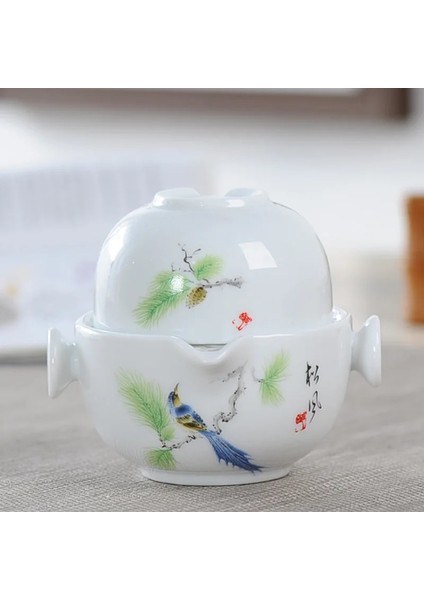 No.13 Tarzı Seramik Çay Seti 1 Pot 1 Bardak Içerir, Yüksek Li Zarif ve Kolay Gaiwan, Güzel ve Kolay Çaydanlık Su Isıtıcısı, Kung Fu Çay Seti (Yurt Dışından)