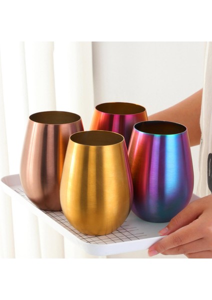 Gümüş Tarzı 304 Paslanmaz Çelik Şarap Bardakları Kahve Içecek Içecek Bira Drinkware Su Bardağı (Yurt Dışından) fiyatları