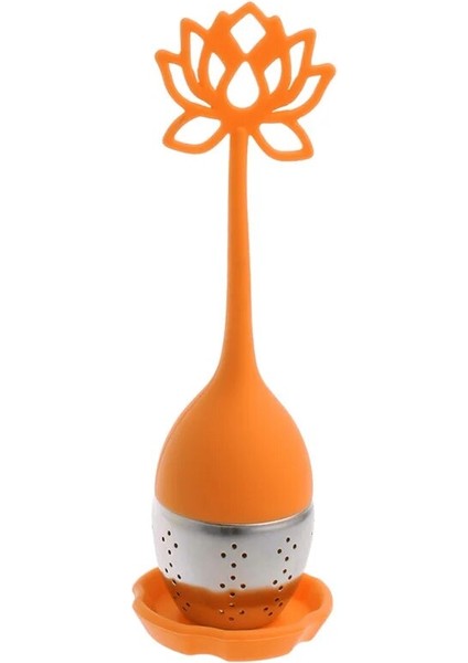 Bej Tarzı M Beden Benzersiz Sevimli Çay Süzgeç Silikon Lotus Gevşek Çay Demlik Paslanmaz Çelik Filtre Çaydanlık Çay ve Kahve Drinkware Süzgeç Hediye (Yurt Dışından)