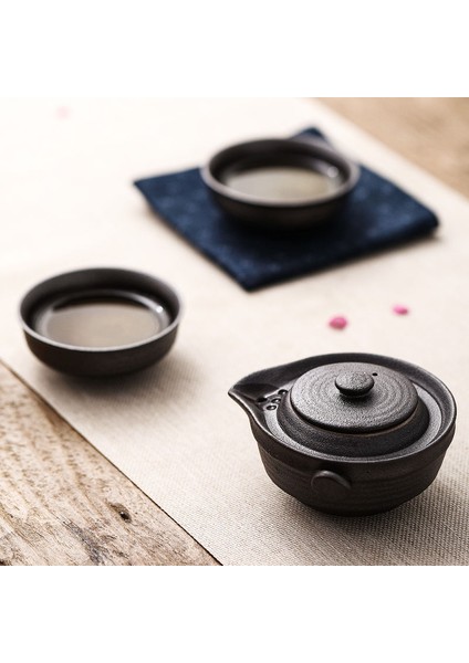 D Tarzı Çin Kung Fu Çay Seti 1 Çaydanlık 2 Çay Fincanı Seyahat Seramik Çömlek Çay Bardak Teaware Açık Çay Bardak Çay Töreni (Yurt Dışından)