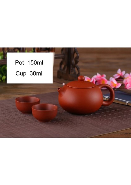 No.1 Tarzı Yixing Mor Kil Küçük Çay Seti Dahil 1 Pot 2 Bardak, Xot Çay Töreni, Zisha Seramik Çömlek Çay Fincanı, Çin Kung Fu Çay Seti (Yurt Dışından)