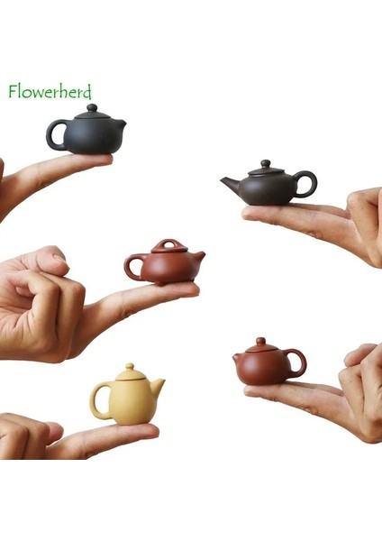No.17 Stili Mini Çay Evcil Teaware Kung Fu Çay Seti Mor Kil Çay Potu El Yapımı Yaratıcı Parmak Pot Çay Oynama (Yurt Dışından)