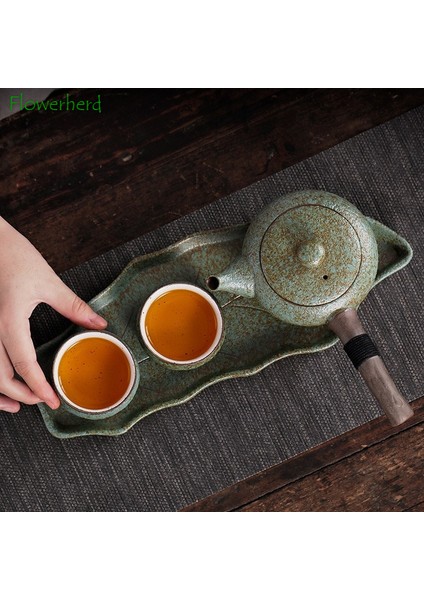 B1 Stili Seramik Porselen Çay Bardağı Teaware Kung Fu Çay Seti Bardak Çay Kasesi Fırın Değişimi Stoneware Retro Şapka Bardak (Yurt Dışından)