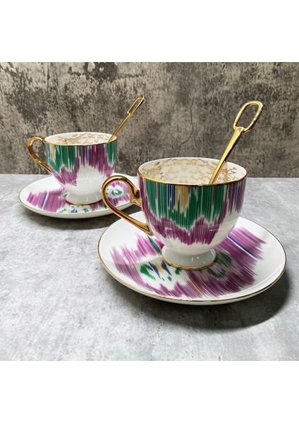 No.14 Tarzı Kemik Çini Kahve Fincanları ve Tabak Seti Zarif Altın Jant Çay Su Bardakları Güzel Çay Fincanı Seramik Mutfak Aksesuarları (Yurt Dışından) indirimleri