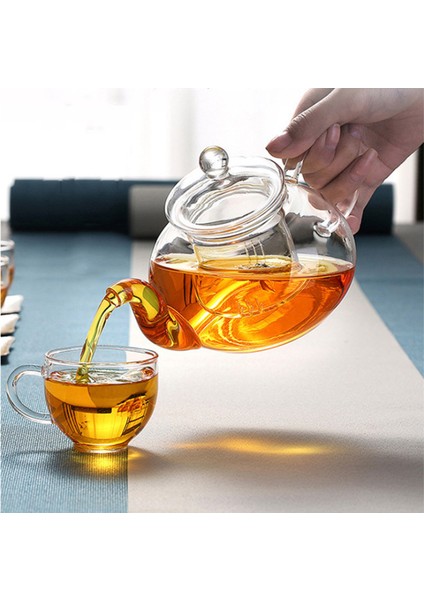 1000 ml Tarzı Isıya Dayanıklı Çiçek Çay Potu Demlik ile Yüksek Borosilikat Cam Çay Fincanı Kung Fu Çay Seti Büyük Kapasiteli Su Isıtıcısı Gaz Sobası Çaydanlık (Yurt Dışından) fırsatları
