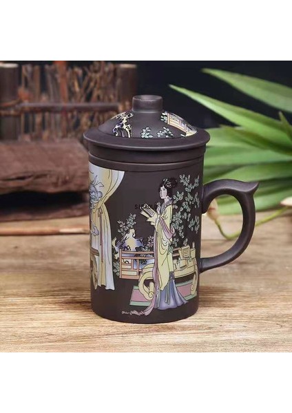 J Tarzı El Yapımı Yixing Dragonbeauty Mor Kil Çay Kapaklı Kupa ve Çay Demlik Çay Bardağı Ofis Su Bardağı Hediye Kupa Drinkware (Yurt Dışından) fiyatları