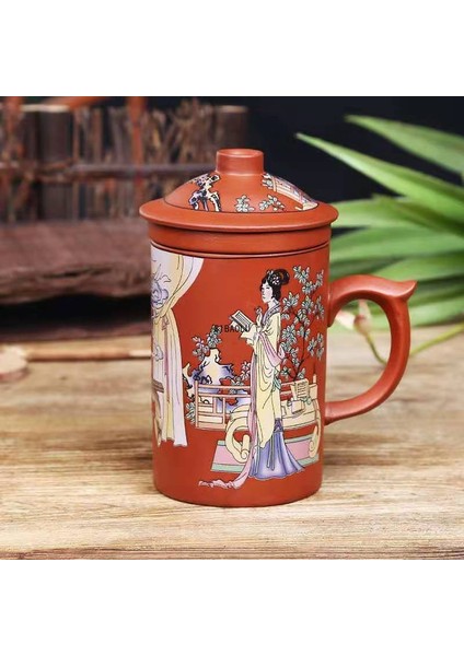 J Tarzı El Yapımı Yixing Dragonbeauty Mor Kil Çay Kapaklı Kupa ve Çay Demlik Çay Bardağı Ofis Su Bardağı Hediye Kupa Drinkware (Yurt Dışından) indirimleri