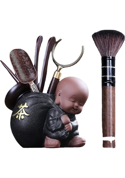 E Stili Genç Keşiş Çay Töreni Aksesuarları Seti Sofra Kelepçesi Iğne Seramik Pot Çay Kaşığı Filtre Aracı Masaüstü Çay Seti (Yurt Dışından) modelleri