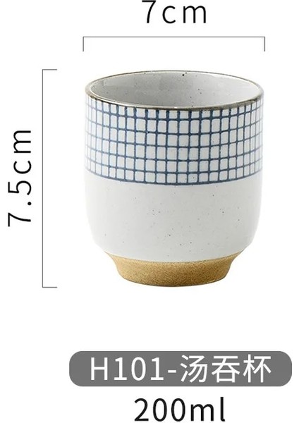 H101 Stili Seramik Porselen Çay Bardağı Teaware Kung Fu Çay Seti Fincan Japon Tarzı Çorba Kasesi Kumtaşın El-Boyalı Kupa Yaratıcı Çay Fincanı (Yurt Dışından)