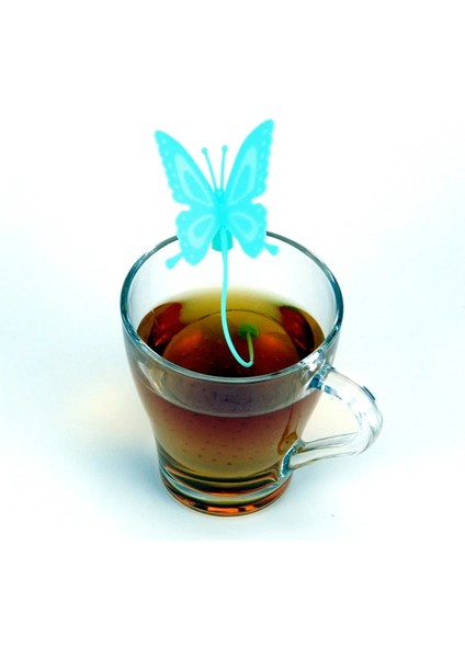 Kelebek Çay Poşeti Tarzı Silikon Çay Demlik Poop Denizkızı Şekilli Bitkisel Çanta Kahve Filtresi Difüzör Süzgeç Komik Alet Aksesuarları (Yurt Dışından)