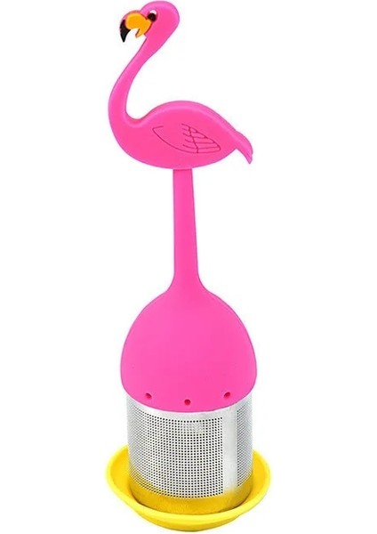 Flamingo Tarzı 1 Adet Flamingo Meyve Çay Demlik Paslanmaz Çelik Çay Topu Yaprak Çay Demleme Cihazı Için Süzgeç Bitkisel Baharat Filtre Mutfak Gereçleri (Yurt Dışından)