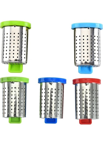 Koyu Mavi Stil Paslanmaz Çelik Çay Demlik Mini Gevşek Yapraklı Çay Süzgeç Bitkisel Baharat Filtresi Kolu Askı ile Drinkware Çay Aksesuarı (Yurt Dışından) fırsatları
