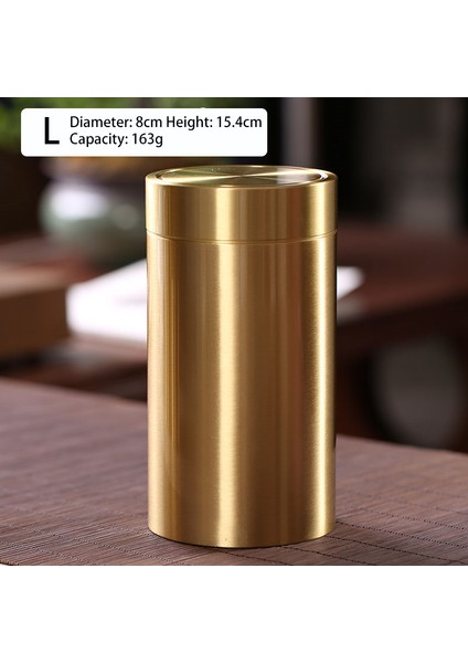 L Tarzı Pirinç Çay Caddy Seyahat Mühürlü Ev Taşınabilir Metal Küçük Taşınabilir Pirinç Hava Geçirmez Kutular, Ev Kullanımı Için Küçük Çay Kutuları (Yurt Dışından)