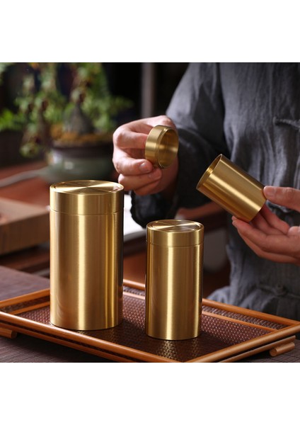 L Tarzı Pirinç Çay Caddy Seyahat Mühürlü Ev Taşınabilir Metal Küçük Taşınabilir Pirinç Hava Geçirmez Kutular, Ev Kullanımı Için Küçük Çay Kutuları (Yurt Dışından) fiyatları