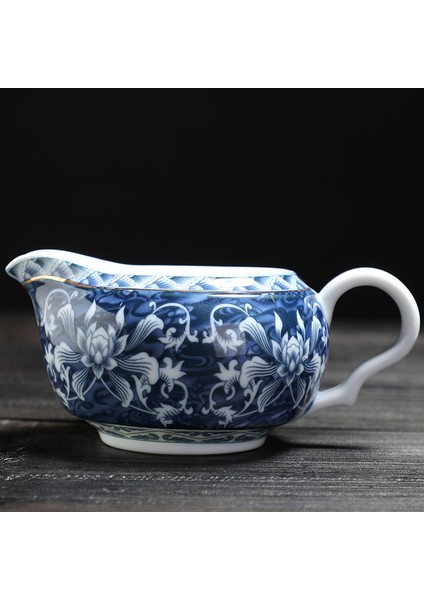 Bir Stil 12X5.5CM 140ML Çin Mavi ve Beyaz Porselen Fuar Fincan El Yapımı Seramik Çay Süzgeç Filtre Çay Fincanı Çin Çay Seti Aksesuarları Drinkware (Yurt Dışından)