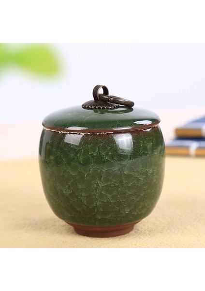 Bir Stil Yaratıcı Çatlak Seramik Hava Geçirmez Kavanoz Taşınabilir Seyahat Çay Caddy Mini Porselen Depolama Kavanoz Mücevher Kutusu Konteyner Ev Dekor Modern (Yurt Dışından)